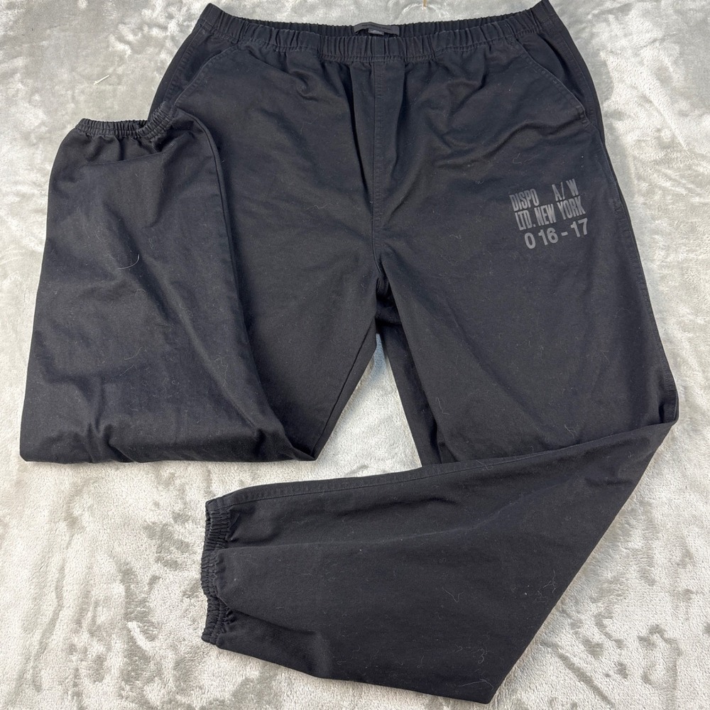 Alexander Wang Jogger Pants Mens XL Dispo A/W 16-17 Black Graphic EUC